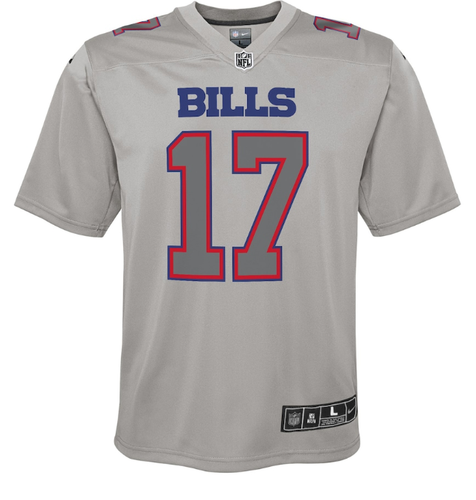 Buffalo Bills #17 Josh Allen Youth Atmosphere Jersey - Gray - Picture 2 of 4