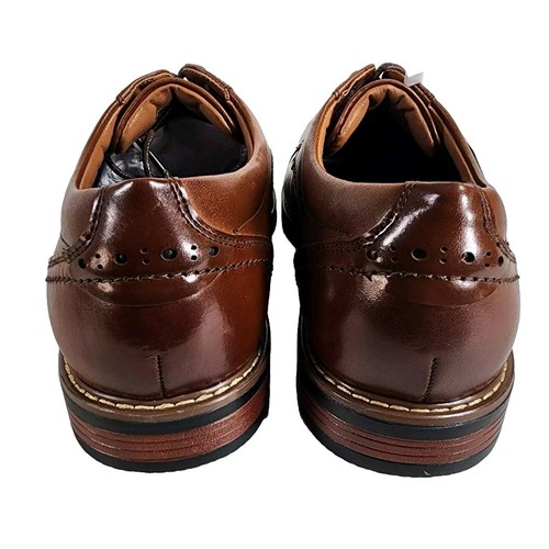 Puntera para hombre Nunn Bush, Centro Flex Oxford 84984-221 cuero marrón talla 10,5 - Imagen 11 de 24
