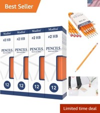 Compact 192 Count Wood-Cased HB Pencils with Hexagonal Grip and Erasers Included