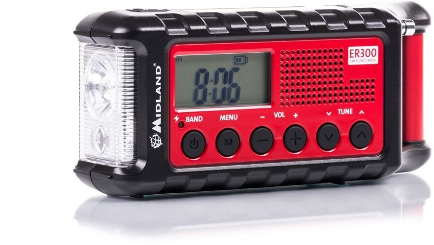 Thumbnail - Midland Er300 Notfallgerät Powerbank Radio Dynamokurbel Solarpaneel