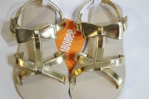 Gymboree Girl's Summer Sandals Shoe Size 8 Gold - Picture 3 of 4