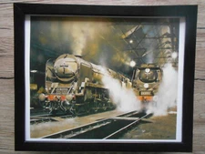 Malcolm Root Steam Train print 'Resting On Shed'  FRAMED