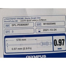 Olympus SPL-PDBX097 Lithotripsy probe .97 STERILE SINGLE USE ShockPulse-SE (3pc)