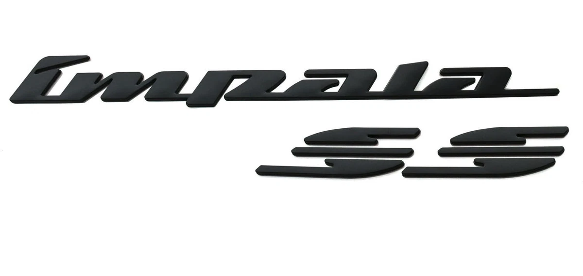 1pc Impala SS Quarter Panel Emblems Decal 3D Badges for 94-96 SS Matte  Black | eBay