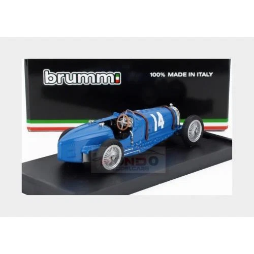 1:43 BRUMM Bugatti F1 Tipo 59 #14 France Gp 1934 Tazio Nuvolari Bluette R042 Mod - Image 3 of 3
