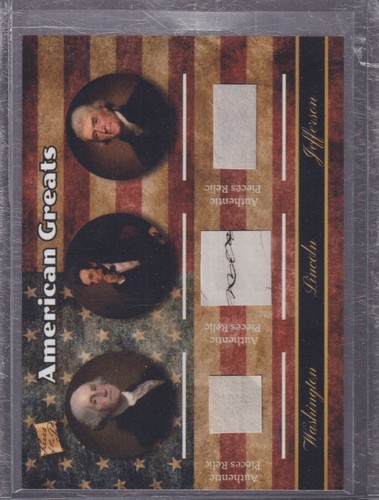 WASHINGTON/LINCOLN/JEFFERSON #71 • 2020 The Bar Pieces of the Past • Tri-Relic