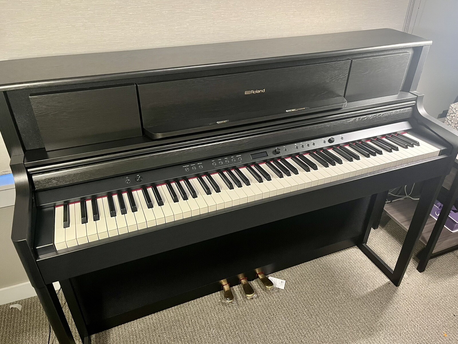 Roland LX705 Digital Piano with Stand in Charcoal Black eBay