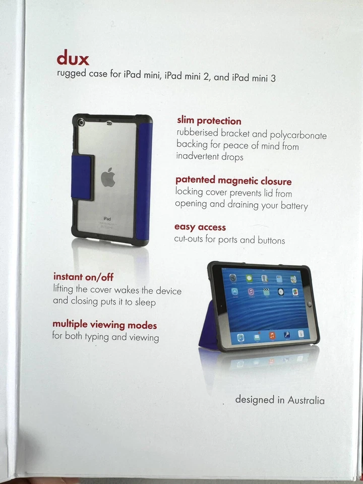 stm bags dux case for ipad mini 2 & 3 (2nd Generation) BLUE - Image 3 of 4