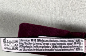 Victorias Secret Bra Womens 32B Red Push Up Gold Hardware Logo Center V Staple