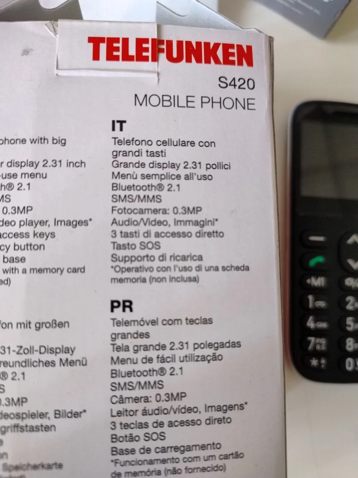 SPC S420 cellulare classico anziani tasti grandi SOS facile - Immagine 4 di 4