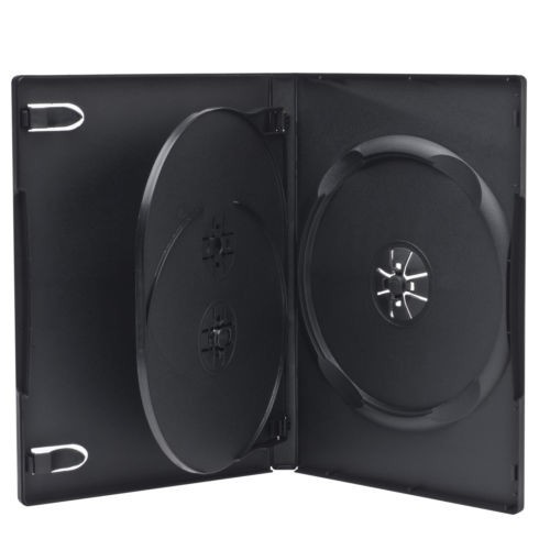 100 Pieces Empty CD / DVD Black Plastic Case Home Movie Blank New Holds