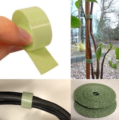15M Plant Tie Tape Strap Reusable Hook Loop Cable Tidy Wrap Set Garden Sew 15M Plant Tie Tape Strap Reusable Hook Loop Cable Tidy Wrap Set Garden Sew