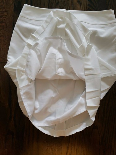 NUEVO SIN ETIQUETAS COLECCIÓN SC MUJER FALDA RECTA BLANCA PLISADA INFERIOR CREMALLERA ELÁSTICA - 8 - Imagen 5 de 6