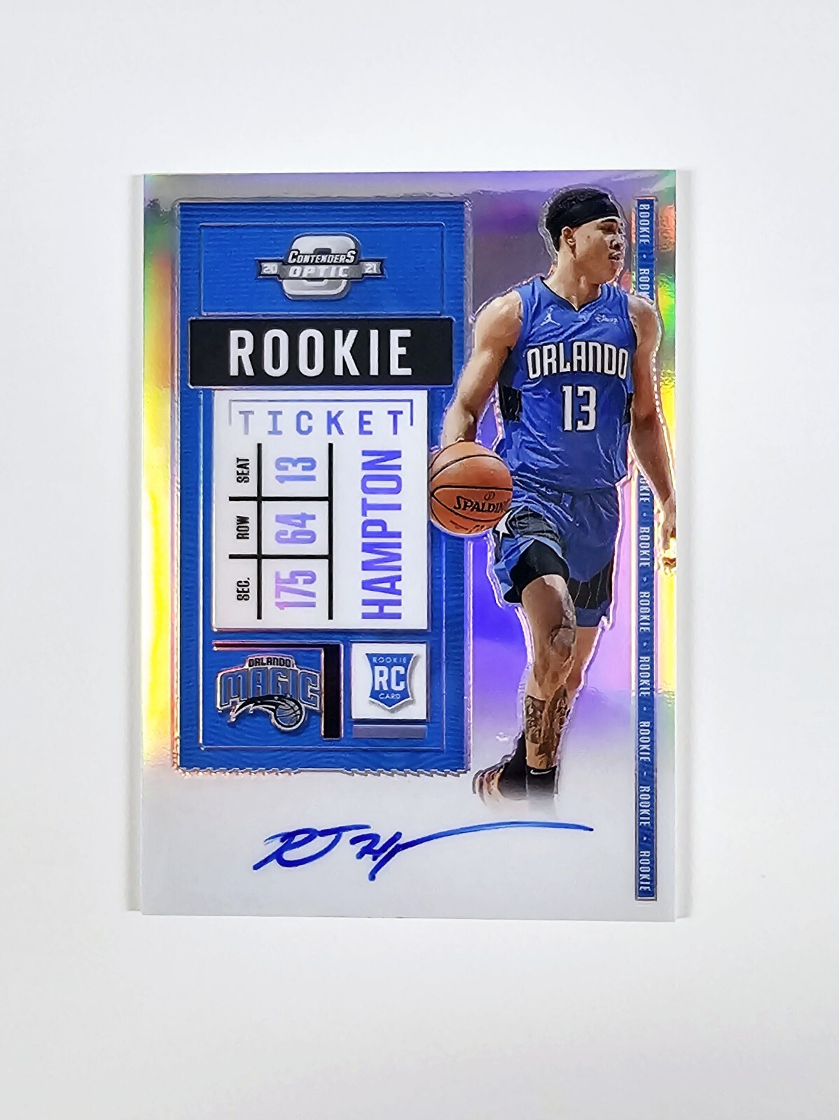 RJ HAMPTON 2020-21 CONTENDERS OPTIC ROOKIE PREMIUM PRIZM VAR RC AUTO