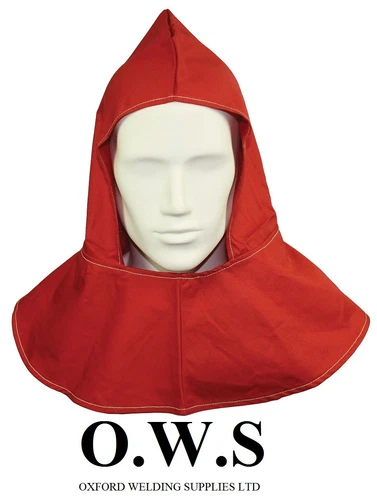 FLAME-RETARDANT HOOD for Welding / blacksmith RED