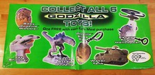 Promoción Godzilla 1998 Taco Bell Tienda Exhibición Juguetes Póster Película Extraño Raro