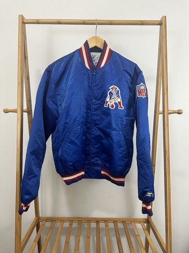 VTG New England Patriots NFL Football Starter Pro Line Satin Bomber Jacket Sz L