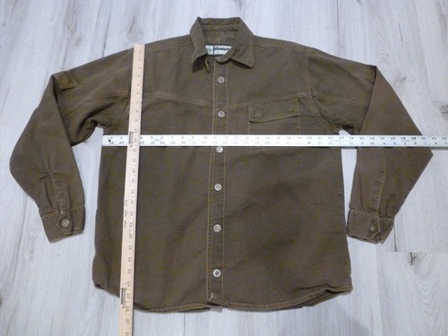 PrAna Long Sleeve Shirt Mens Size L Brown Canvas 100% Organic Cotton EUC - Picture 4 of 10