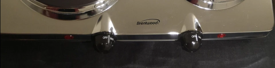 Placa caliente eléctrica doble encimera Brentwood Foto 4 de 4