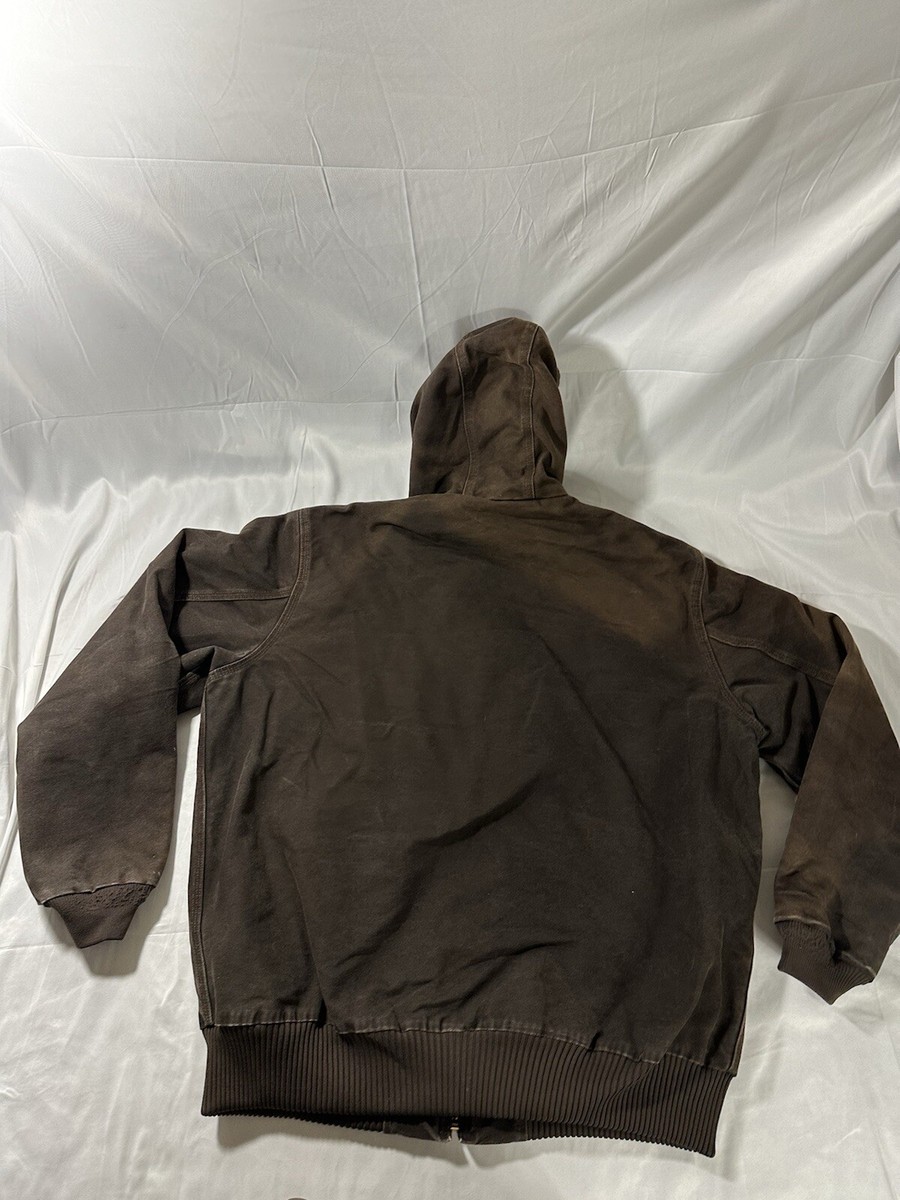 carhartt アクティブジャケット　j130 DKB ダークブラウン　雰囲気 Carhartt カーハート J130 ウォッシュドダック インサレート