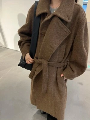 【美品・タグあり】LEMAIRE Wool Light Robe Coat Lemaire Taupe Light Robe Trench Coat Lemaire