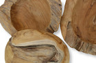 Schale Teak Holzschale Teakschale Massiv Teakholz Natur Unikat Deko Rustikal