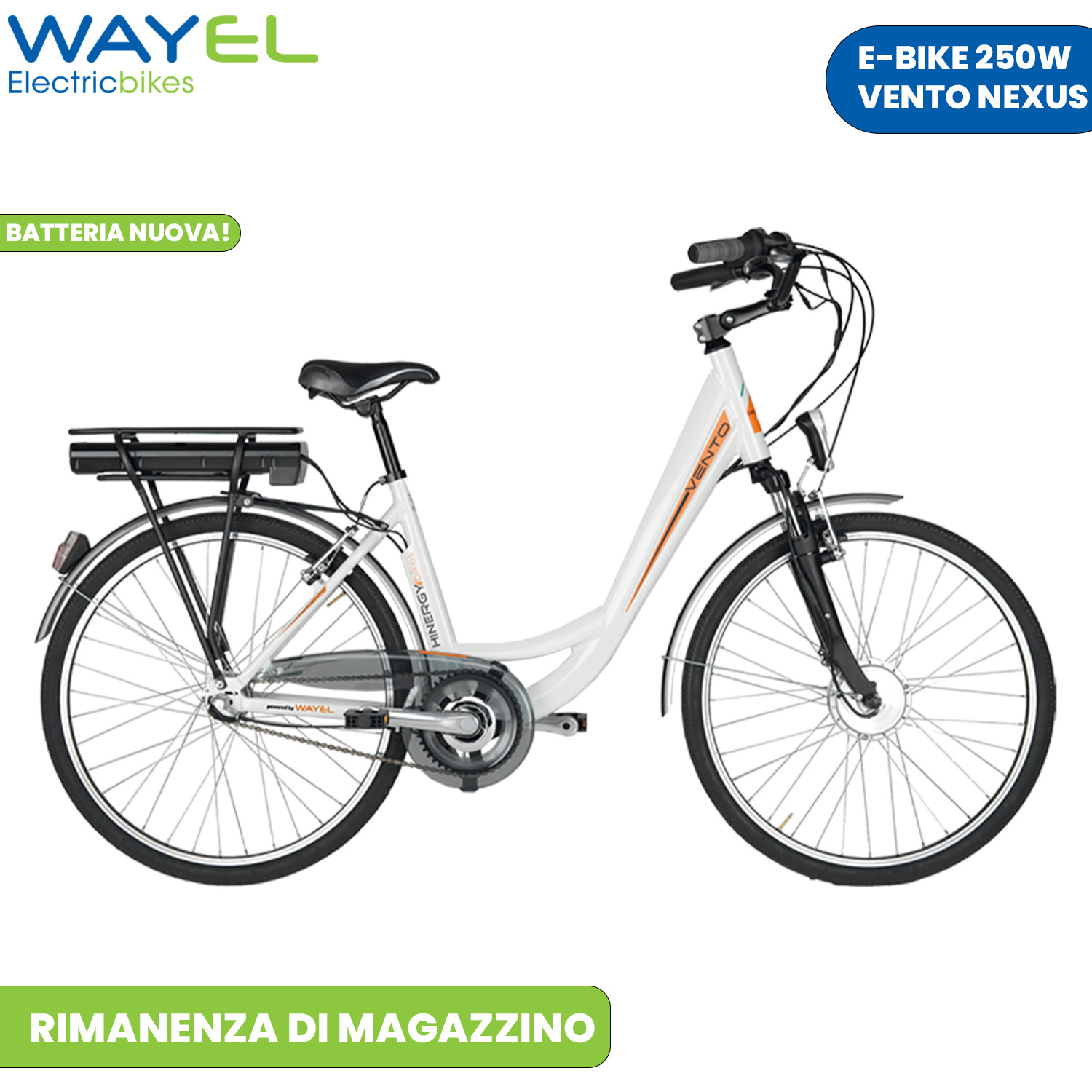 BICI ELETTRICA UNISEX WAYEL VENTO BICICLETTA CITT� A 3 MARCE PEDALATA ASSISTITA