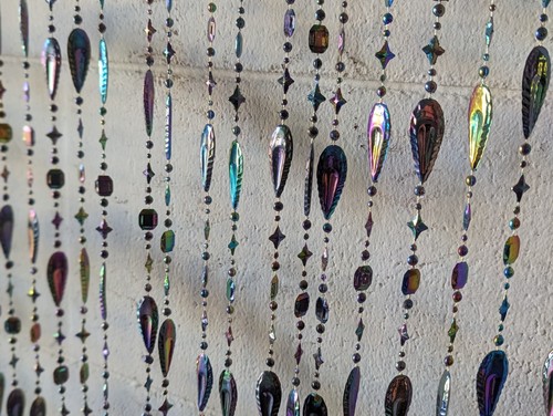 Mutli Colored Plastic Beaded Curtain - Picture 6 of 8