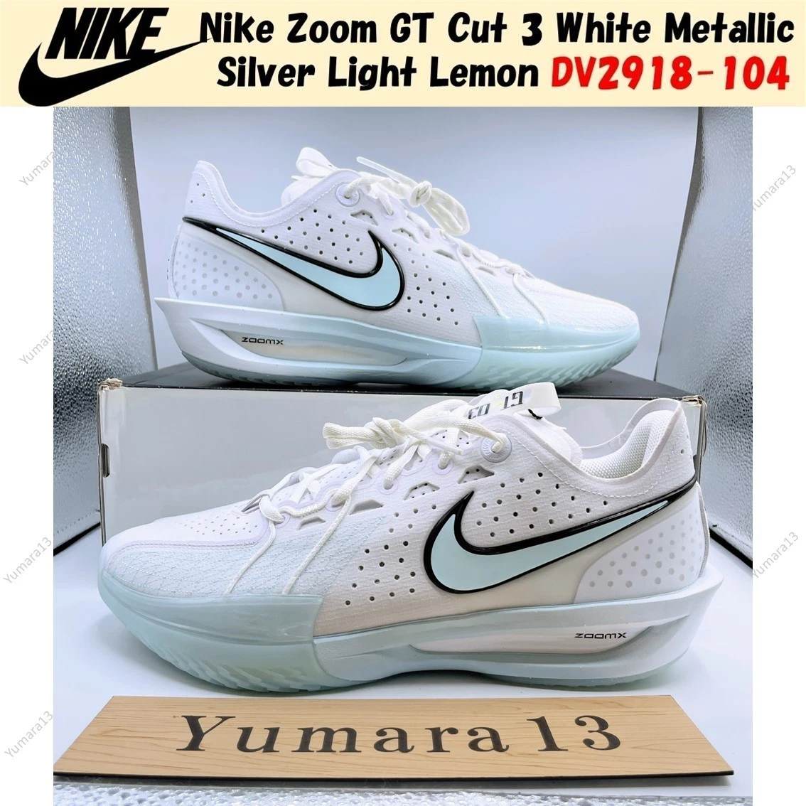シューズ(男性用) NIKE G.T. CUT 3 EP White Glacier Blue Preços baixos em Nike Air Zoom GT Cut 3 EP White Glacier Blue | eBay