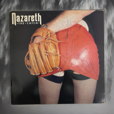 Nazareth   The Catch Signed Vinyl LP   Genuine Autographs, Rare Collector s Item