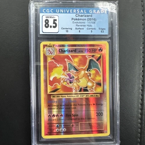Charizard 11/108 Evolutions Reverse Holo CGC 8.5 Old Label
