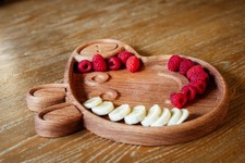 Oak Montessori Snack Plate: Peppa Pig Tray - Toddler Birthday Gift