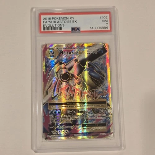 Mega Blastoise EX Full Art Holo Ultra Rare XY Evolutions 102/108 PSA 7