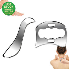 2-In-1 Stainless Steel Gua Sha Tool Set Muscle Scraper for Deep Tissue Massage