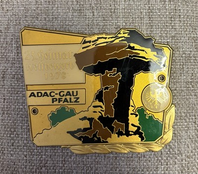 1978 Vintage German Rally Badge ADAC Pfalz Province