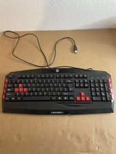 Cyberpower PC Gaming Multimedia USB Wired Keyboard Black  Red Desktop