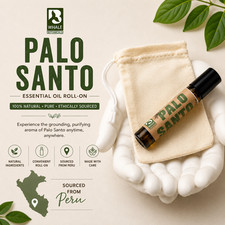 Palo Santo Essential Oil Roll On 10 ML, Spiritual Grounding Calm Focus