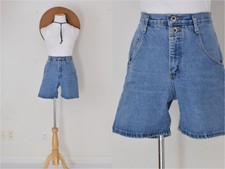 Vintage 1990s Blue High-Waisted Shorts by Arizona 28 waist
