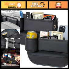 Universal Car Seat Gap Filler Organizer - Premium Leather Console Storage, Easy