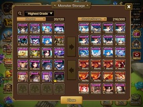 Summoners War 4LD - Lucifer, Maximilian, Nyx, Seimei, G1 +220 Swift, +174 vio