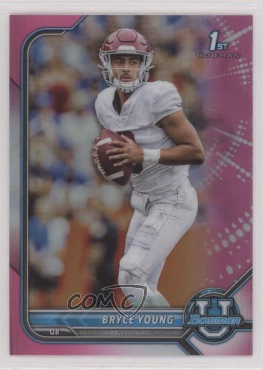2021-22 Bowman U Chrome Prospects Pink Refractor Bryce Young #4 1er3