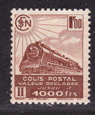 TIMBRE 1942-43 FRANCE COLIS POSTAUX N° 187B-N**. TB-VOIR SCAN R/V-