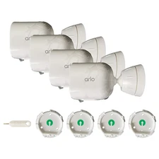 4 Arlo Pro 5S Wireless Add On 2K Spotlight Security Camera Night Vision White