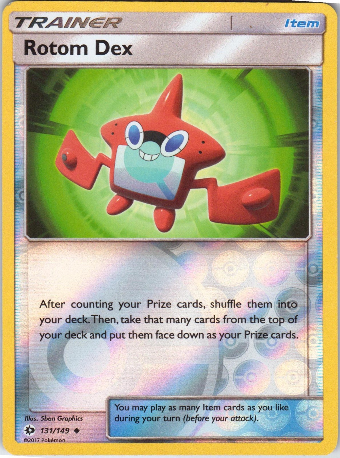 Rotom Dex – Pokémon TCG Sun & Moon 131/149 Read Description LP