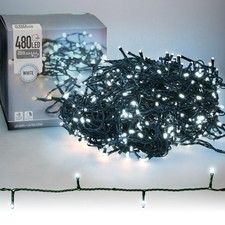 Guirlande lumineuse extérieur chaîne en grappe de Noël blanc froid 36m 480 LEDs