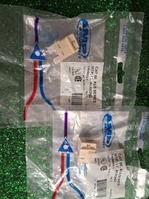 Amp Net Connect Cat 5e KLS Series UTP Lt Almond 1499683-1 Connectors Free Shippi