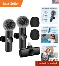 Professional Wireless Microphone for iPhone, iPad, 2pcs Wireless Microphones ...