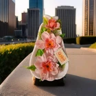 1960s Vintage! Full Bloom - Perfume For Bathroom ~ NOS! Milk Glass Dish