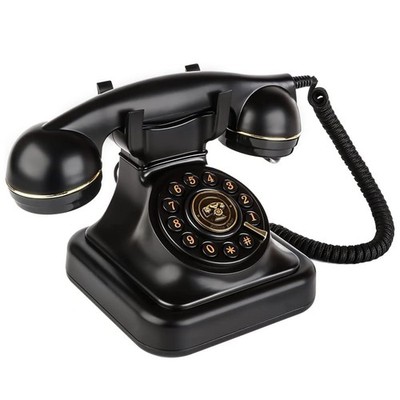 Sangyn Retro Landline Telephone Classic Rotary Design Old Fashioned Corded Desk