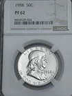 1958 Franklin Half Dollar 50c Silver Proof